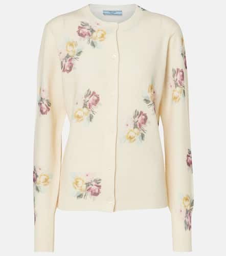 Prada Floral virgin wool cardigan - Prada - Modalova