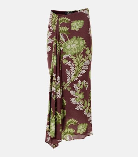 Etro Falda midi floral drapeada - Etro - Modalova