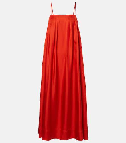 Heather silk twill maxi dress - Asceno - Modalova