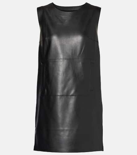 Gathered faux leather minidress - Norma Kamali - Modalova