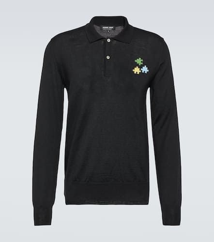 Comme des GarÃ§ons Deux Wool jersey polo shirt - Comme des Garcons Homme Deux - Modalova