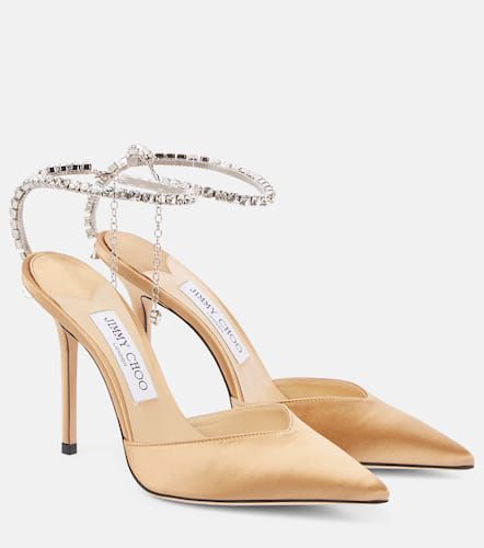 Saeda 100 embellished satin pumps - Jimmy Choo - Modalova