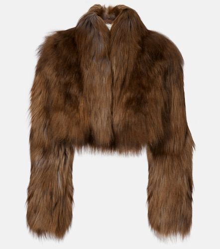 Chaqueta cropped de borrego - Blumarine - Modalova
