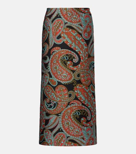 Falda midi de jacquard con paisley - Etro - Modalova