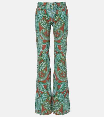 Jeans a gamba larga con stampa paisley - Etro - Modalova