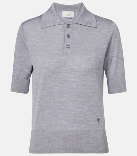 Ami Paris Polo in lana e seta - Ami Paris - Modalova