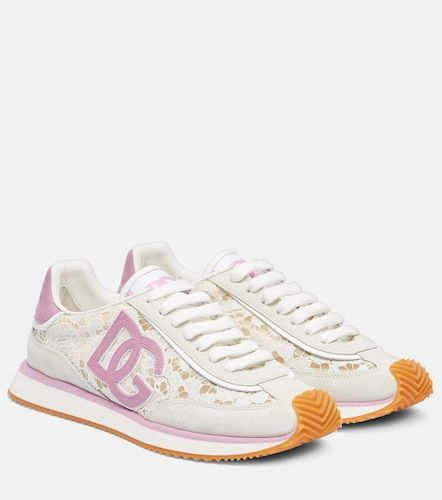 DG Cushioned leather-trimmed sneakers - Dolce&Gabbana - Modalova