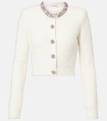 Embellished ribbed-knit cardigan - Self-Portrait - Modalova