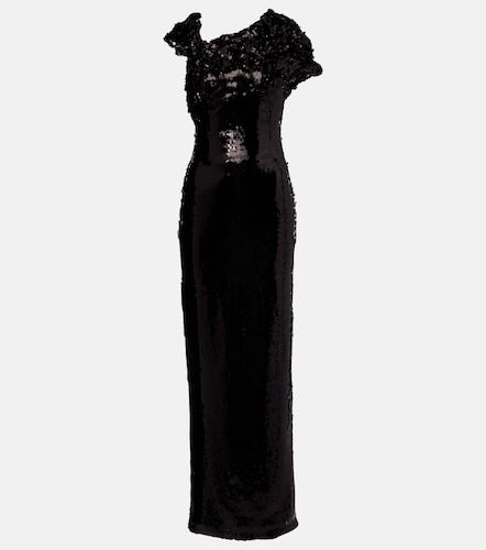 Asymmetric sequined gown - Marmar Halim - Modalova