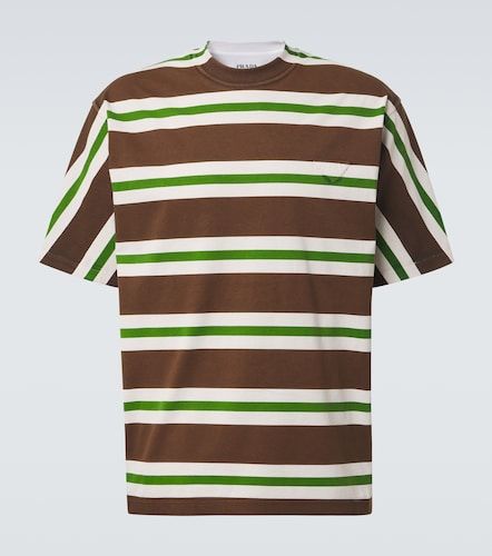 Camiseta de jersey de algodón a rayas - Prada - Modalova