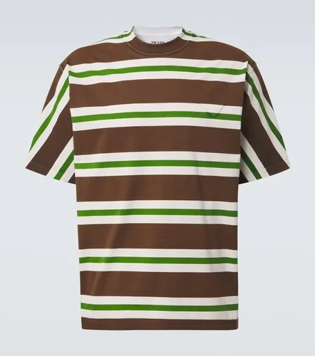 Camiseta de jersey de algodón a rayas - Prada - Modalova