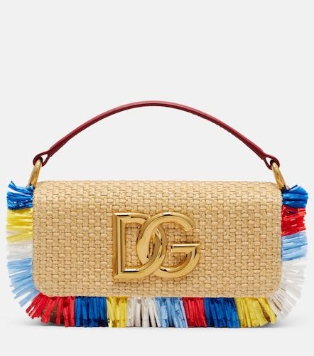 Small raffia-effect crossbody bag - Dolce&Gabbana - Modalova