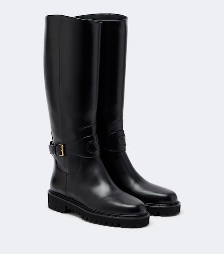 VLogo leather knee-high boots - Valentino Garavani - Modalova