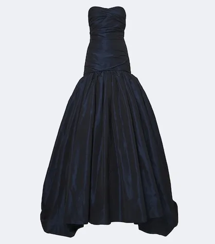 Vestido bustier de tafetán drapeado - Marmar Halim - Modalova