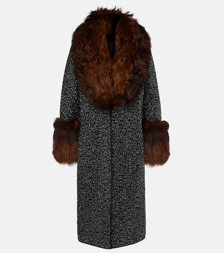 Embellished shearling-trimmed coat - Jacques Wei - Modalova