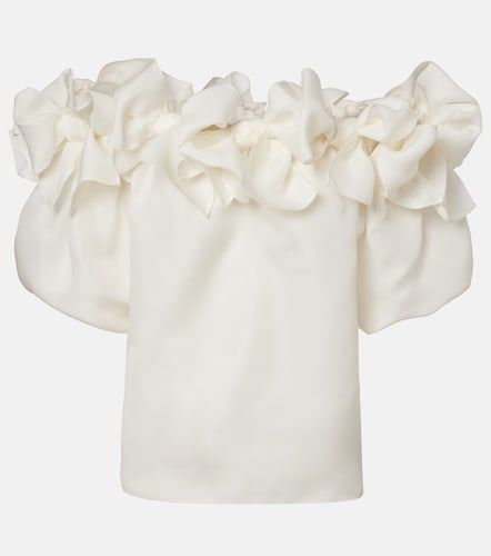 Off-shoulder silk top - Carolina Herrera - Modalova