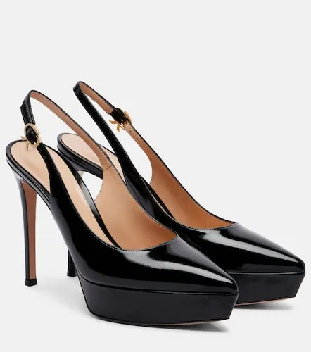 Dasha 115 patent leather platform slingback pumps - Gianvito Rossi - Modalova