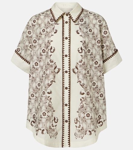 Alémais Camisa bowling de algodón y seda estampada - Alemais - Modalova