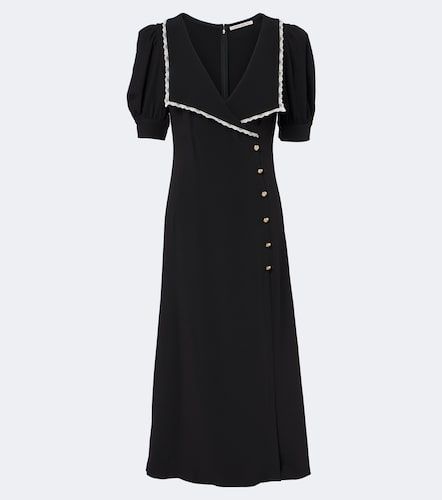 Abito midi in cady con pizzo - Alessandra Rich - Modalova