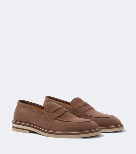 Suede penny loafers - Brunello Cucinelli - Modalova