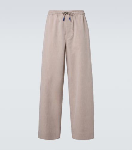 Pantaloni a gamba larga in lana e cotone - Loewe - Modalova