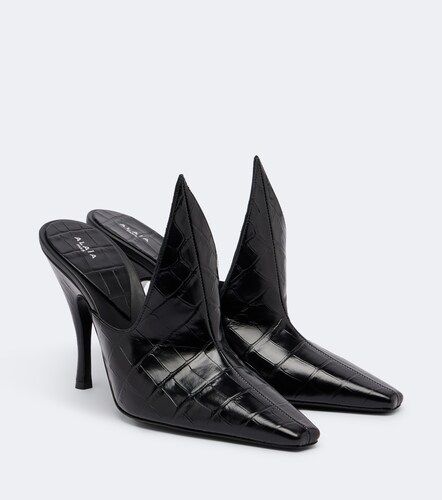 Alaia Croc-effect leather mules - Alaia - Modalova
