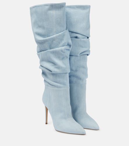 Slouchy denim knee-high boots - Paris Texas - Modalova