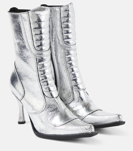 Metallic leather ankle boots - Vetements - Modalova