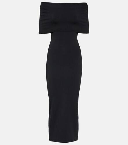 Off-shoulder ribbed-knit midi dress - Wardrobe.NYC - Modalova