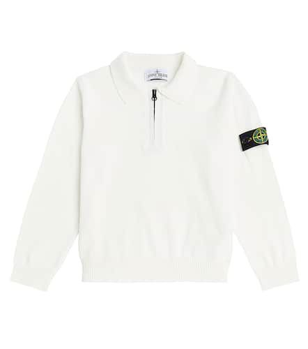 Compass cotton half-zip sweater - Stone Island Junior - Modalova