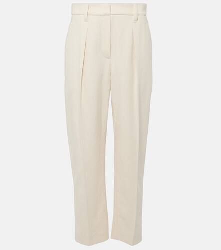 Gabardine high-rise straight pants - Brunello Cucinelli - Modalova