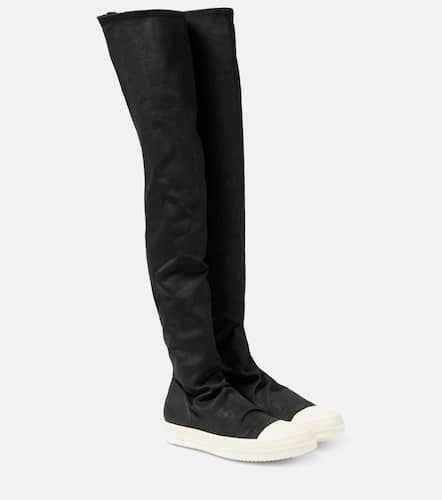 Denim over-the-knee sneakers - Rick Owens - Modalova