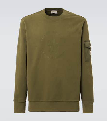 Logo cotton jersey sweatshirt - Moncler - Modalova