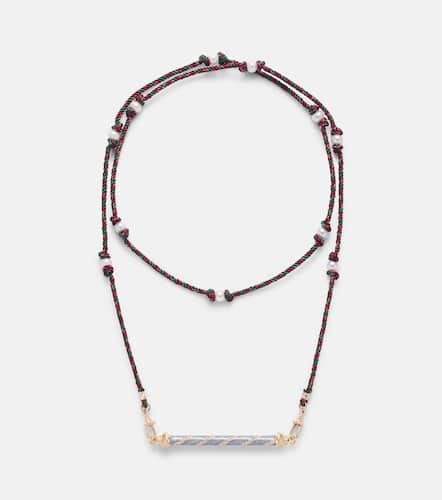 Candy Cane 18kt necklace with diamonds and enamel - Marie Lichtenberg - Modalova