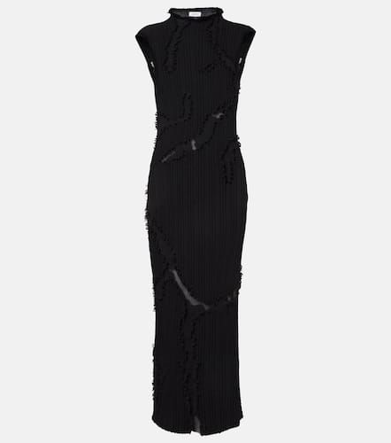 Distressed wool and silk maxi dress - Alexander McQueen - Modalova