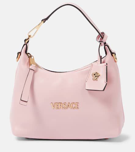 Versace Tag Small leather tote bag - Versace - Modalova