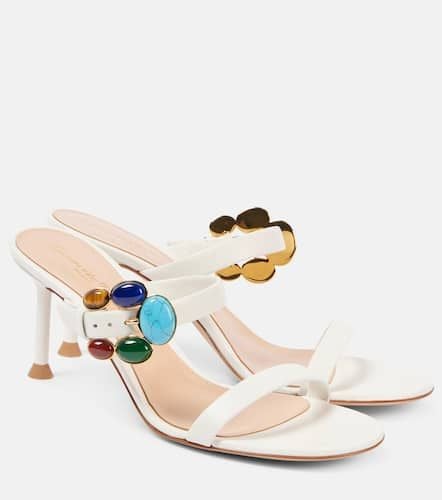 Embellished leather mules - Gianvito Rossi - Modalova