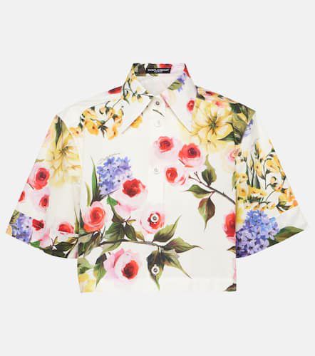 Cropped-Hemd aus Baumwollpopeline - Dolce&Gabbana - Modalova