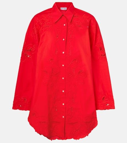 Broderie anglaise cotton poplin shirt - Juliet Dunn - Modalova