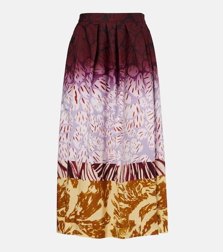 Falda larga de algodón estampada - Dries Van Noten - Modalova