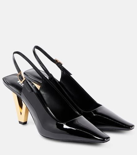 Patent leather slingback pumps - Versace - Modalova