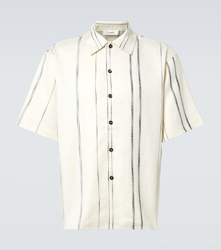 Camisa de lino y algodón a rayas - Commas - Modalova