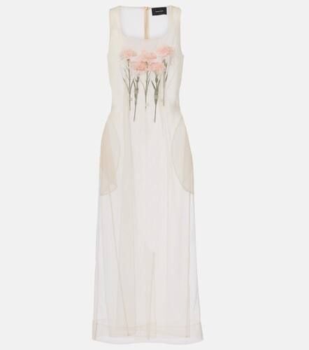 Floral-appliquÃ© tulle midi dress - Simone Rocha - Modalova