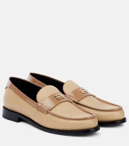 Croc-effect leather loafers - Victoria Beckham - Modalova