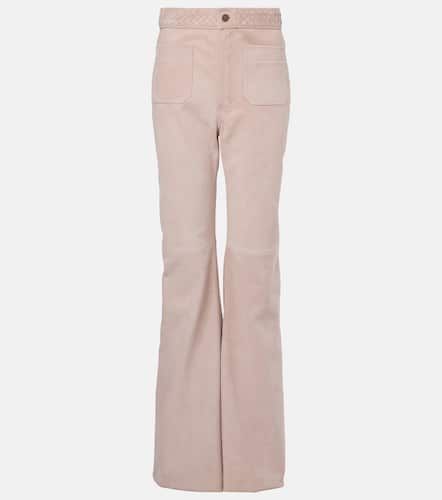 Chlo High-rise suede straight pants - Chloe - Modalova