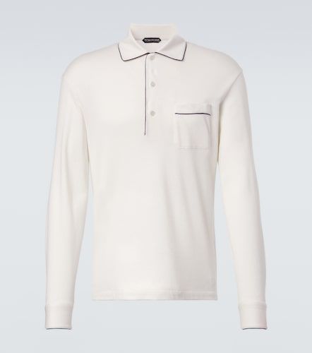 Polo de piqué de seda y algodón - Tom Ford - Modalova