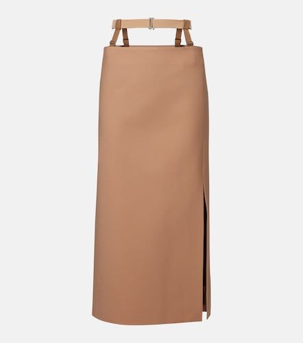 Cutout wool-blend pencil skirt - Mugler - Modalova
