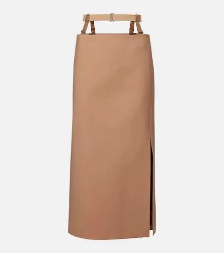 Cutout wool-blend pencil skirt - Mugler - Modalova