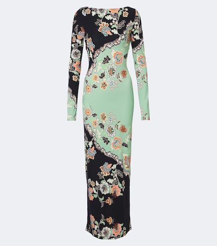 Abito lungo con stampa floreale - Roberto Cavalli - Modalova