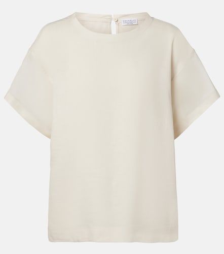 Camiseta oversized de lino - Brunello Cucinelli - Modalova